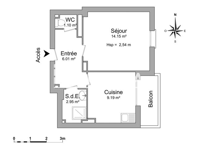 Appartement à louer, 33m², Grenoble
