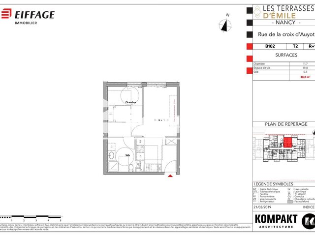Appartement à louer, 38m², Nancy