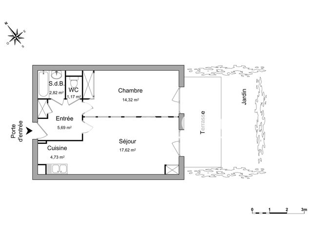 Appartement à louer, 46m², Fontanil-Cornillon