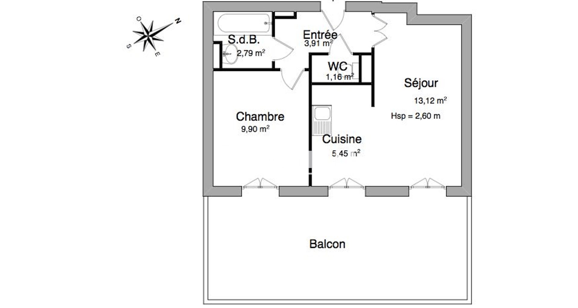 Appartement à louer, 36m², Bailly-Romainvilliers