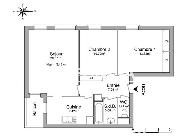 Appartement à louer, 64m², Orléans