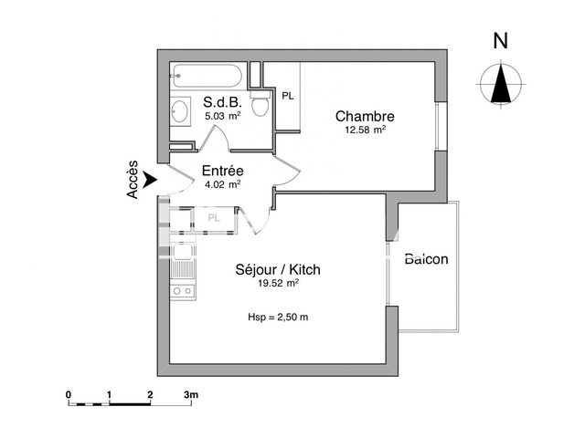 Appartement à louer, 41m², La Rivière-Saint-Sauveur