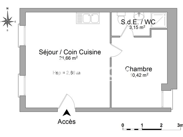 Appartement à louer, 35m², Rochefort