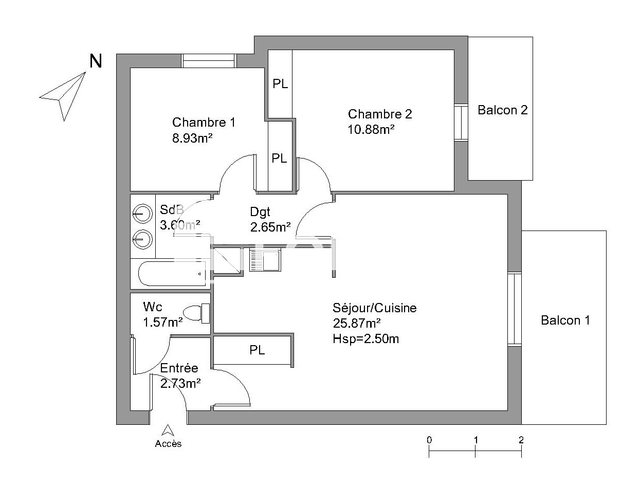 Appartement à louer, 56m², Saint-Chamas