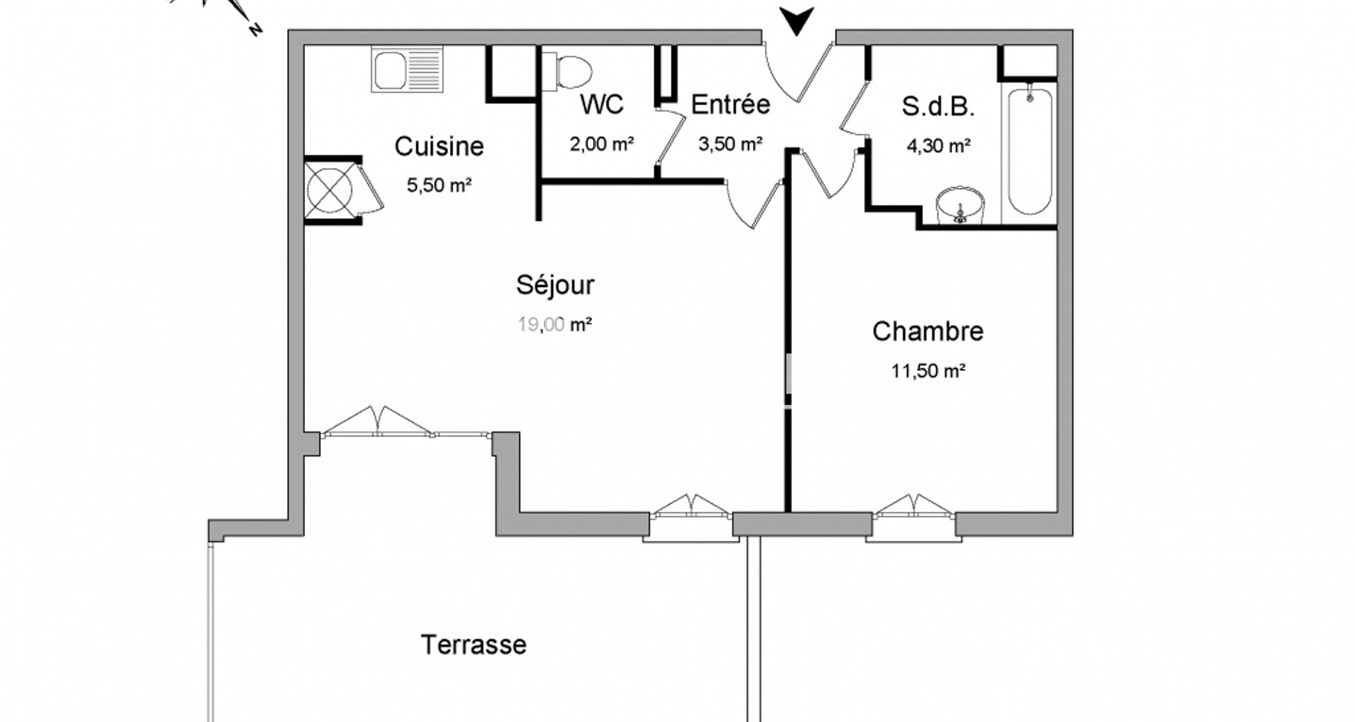 Appartement à louer, 45m², Ezanville