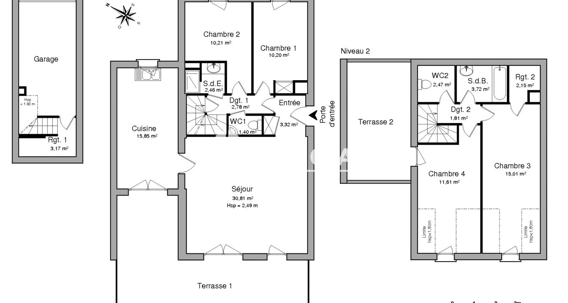 Appartement à louer, 116m², Fontaines-sur-Saône