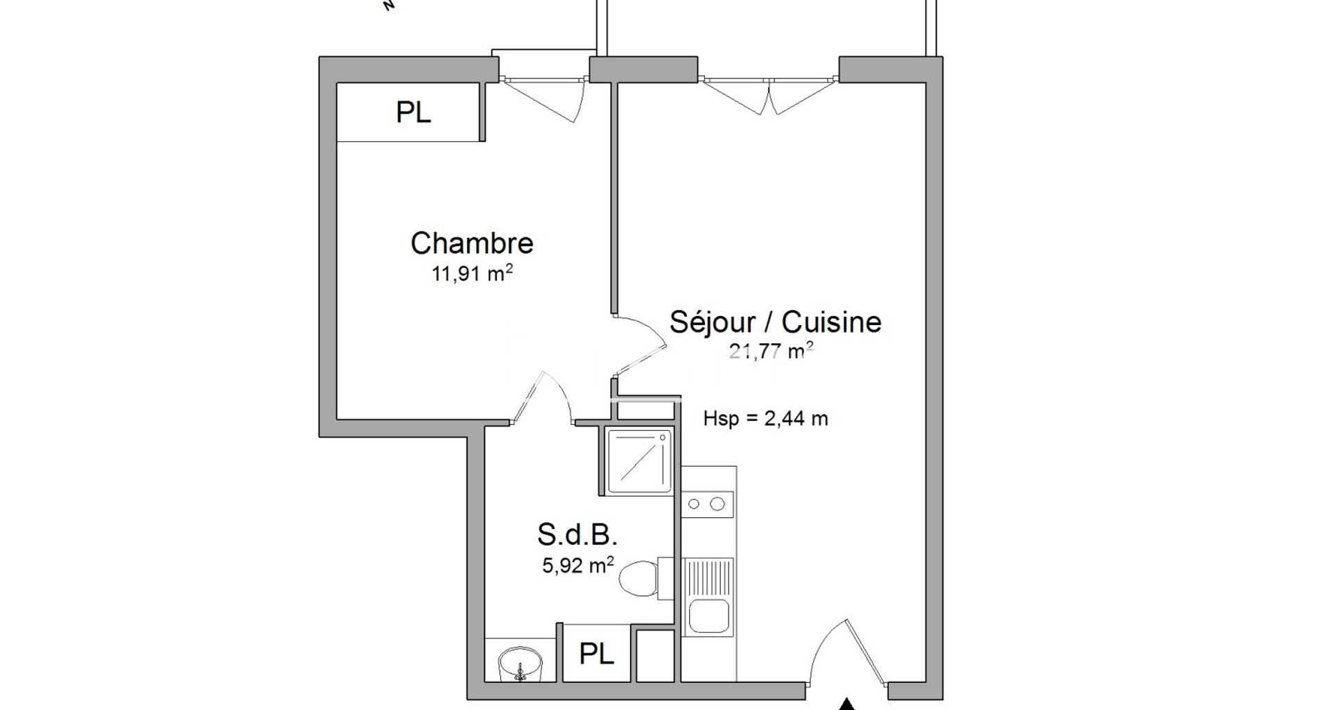 Appartement à louer, 39m², Ambès