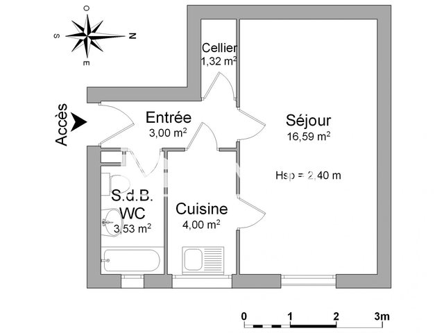 Appartement à louer, 28m², Villers-lès-Nancy