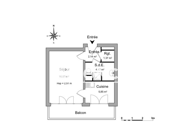 Appartement à louer, 30m², Echirolles
