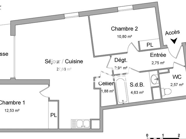 Appartement à louer, 65m², Marseille 10ème