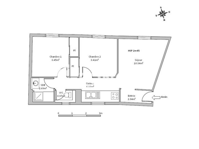 Appartement à louer, 41m², Lille