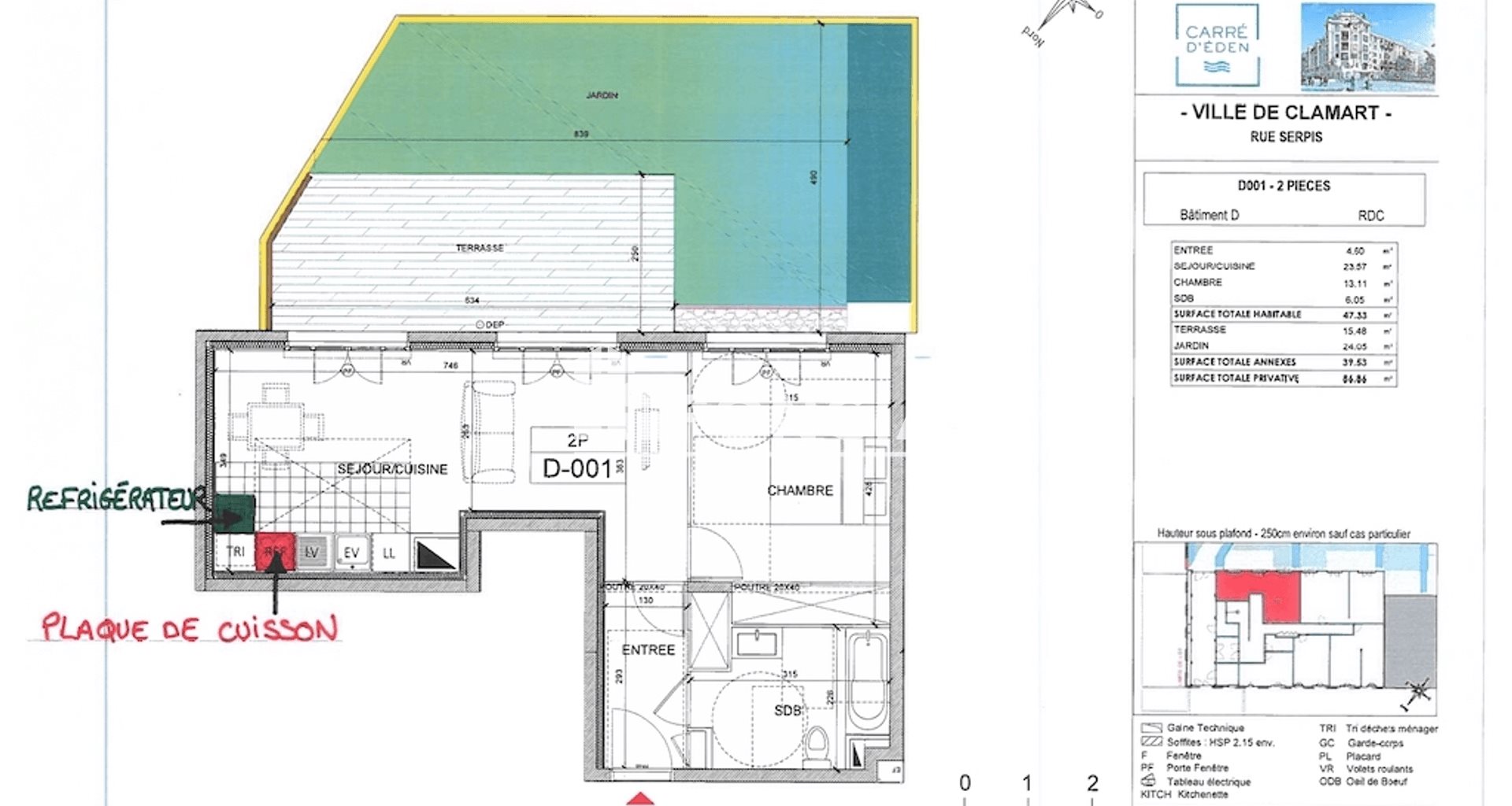 Appartement à louer, 47m², Clamart