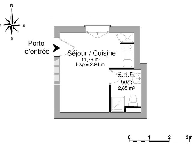 Appartement à louer, 14m², Bordeaux
