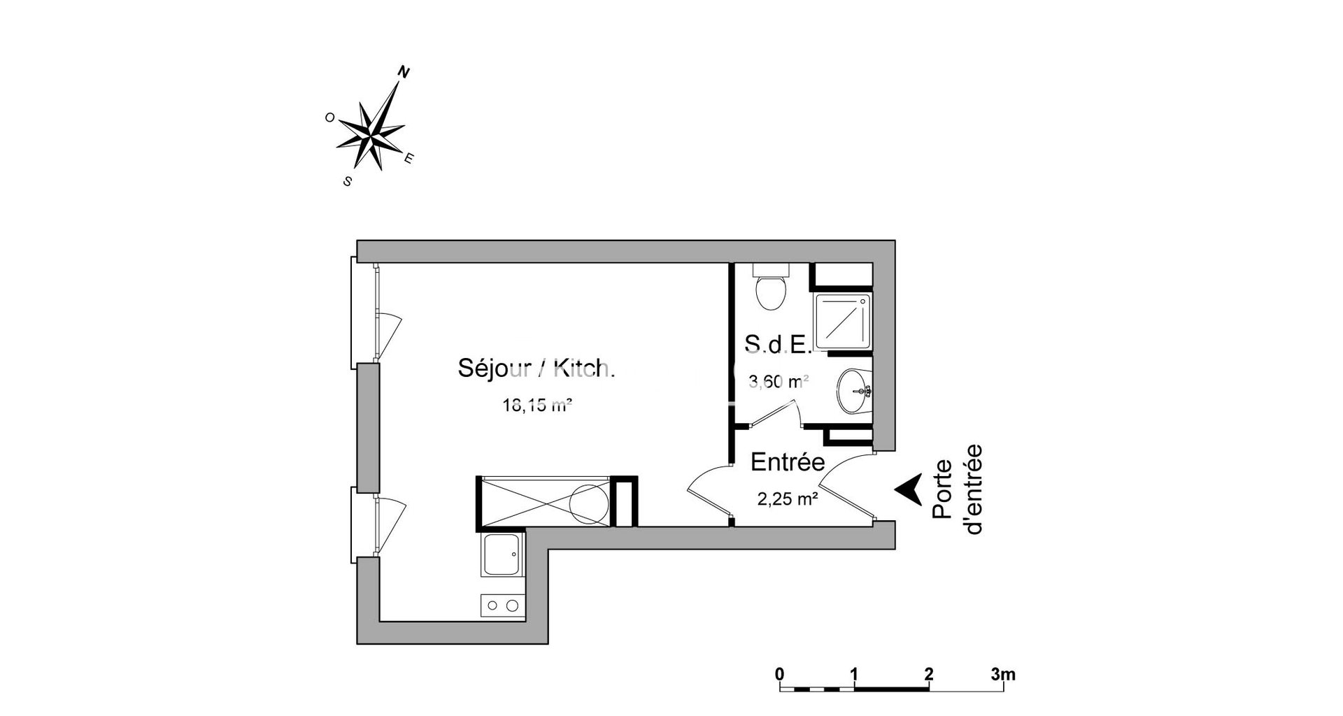 Appartement à louer, 24m², Le Pontet