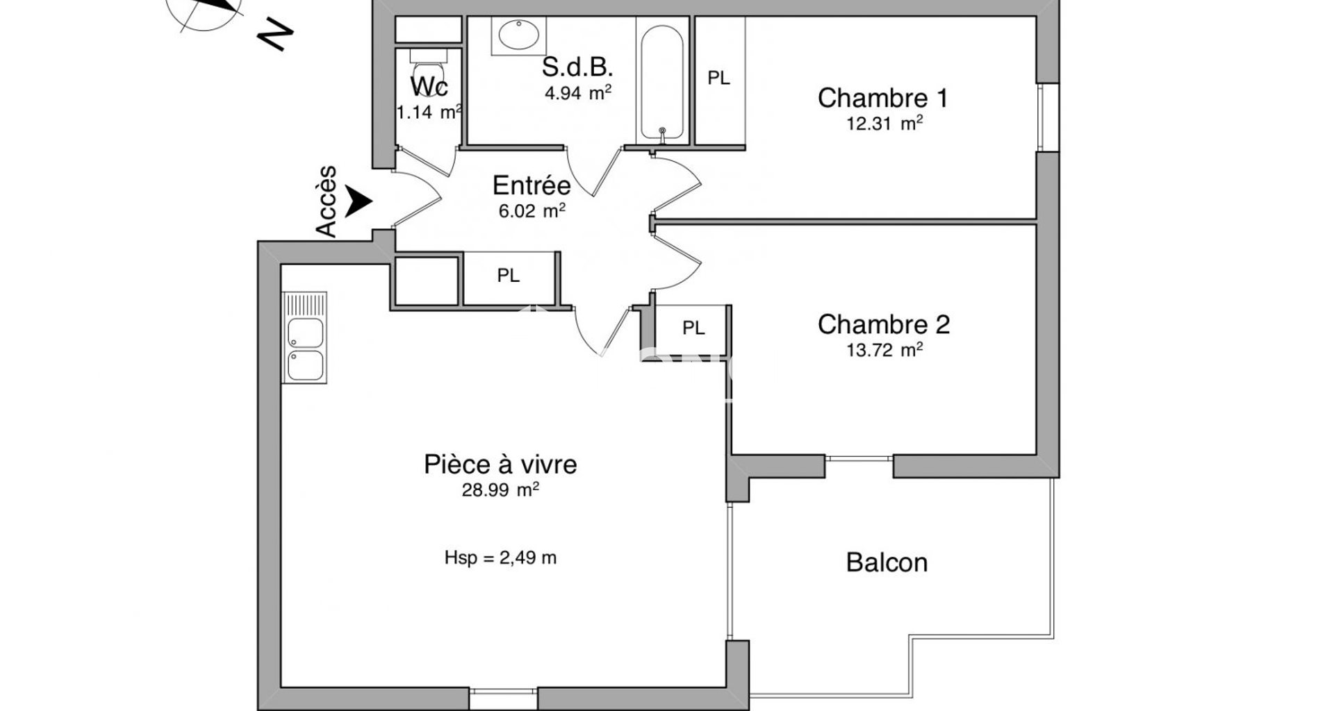 Appartement à louer, 66m², Oullins