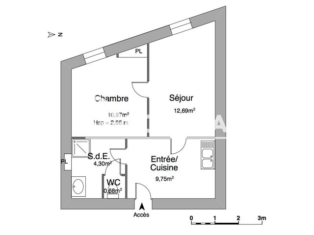 Appartement à louer, 38m², Grenoble