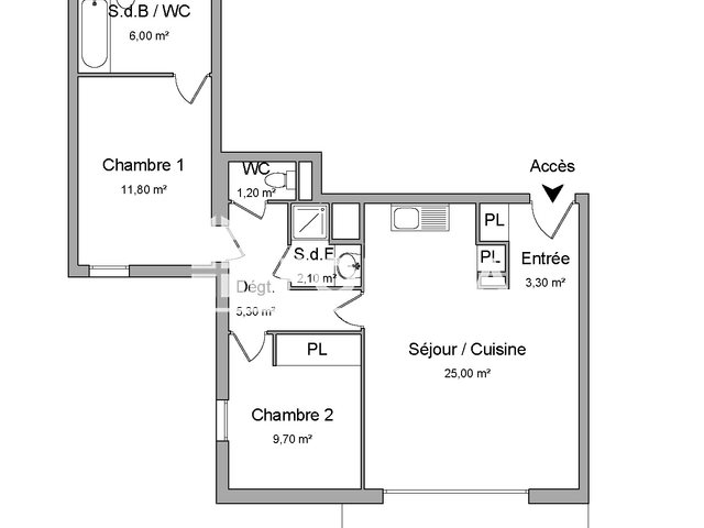 Appartement à louer, 64m², Montpellier