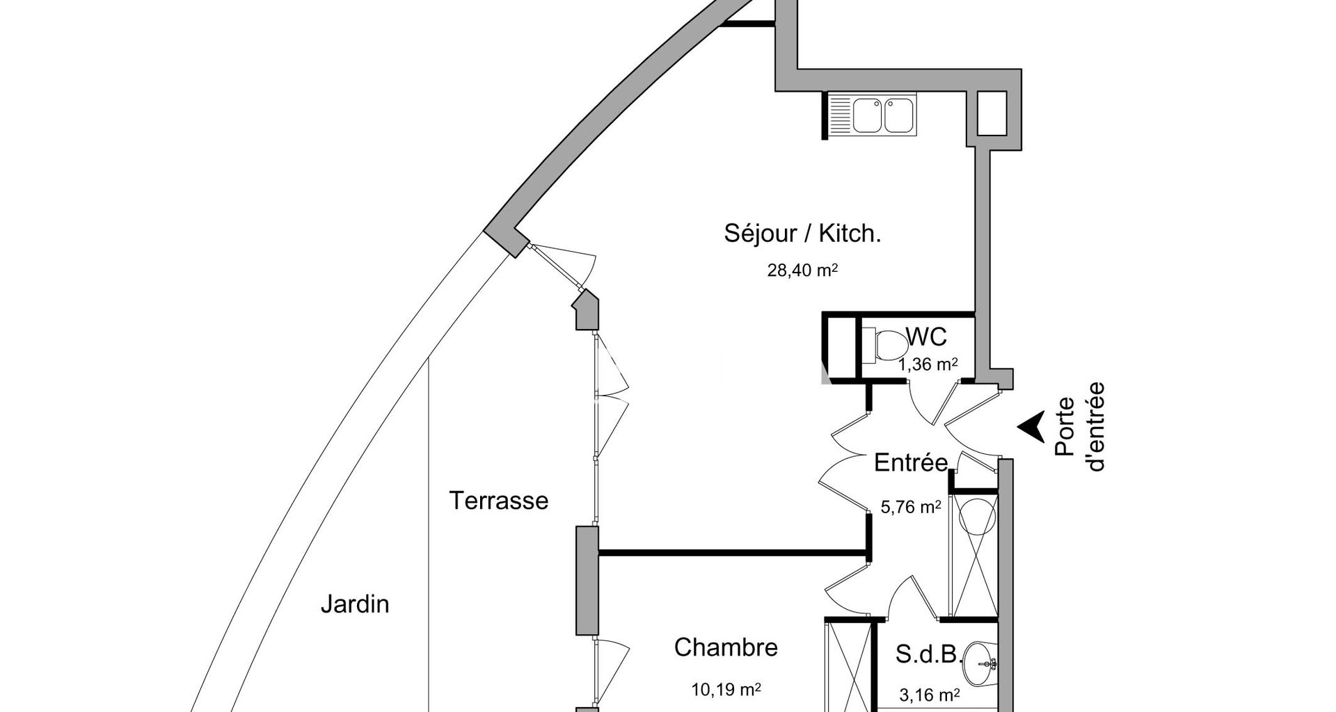 Appartement à louer, 48m², Clichy