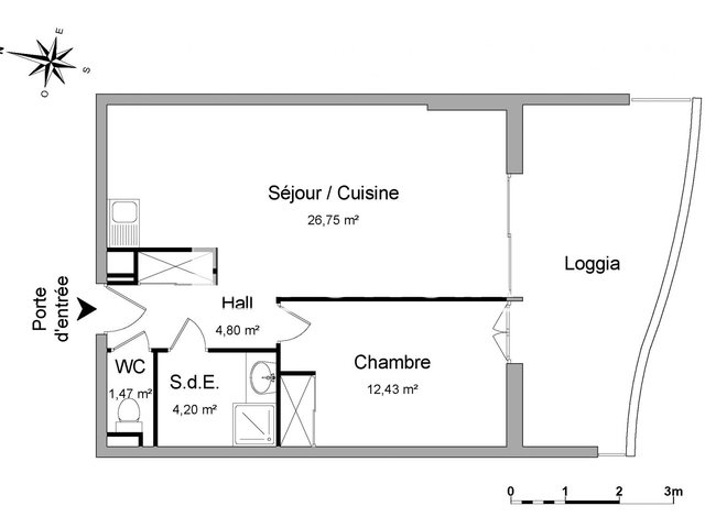 Appartement à louer, 49m², Toulon