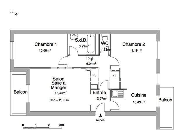 Appartement à louer, 58m², Antibes