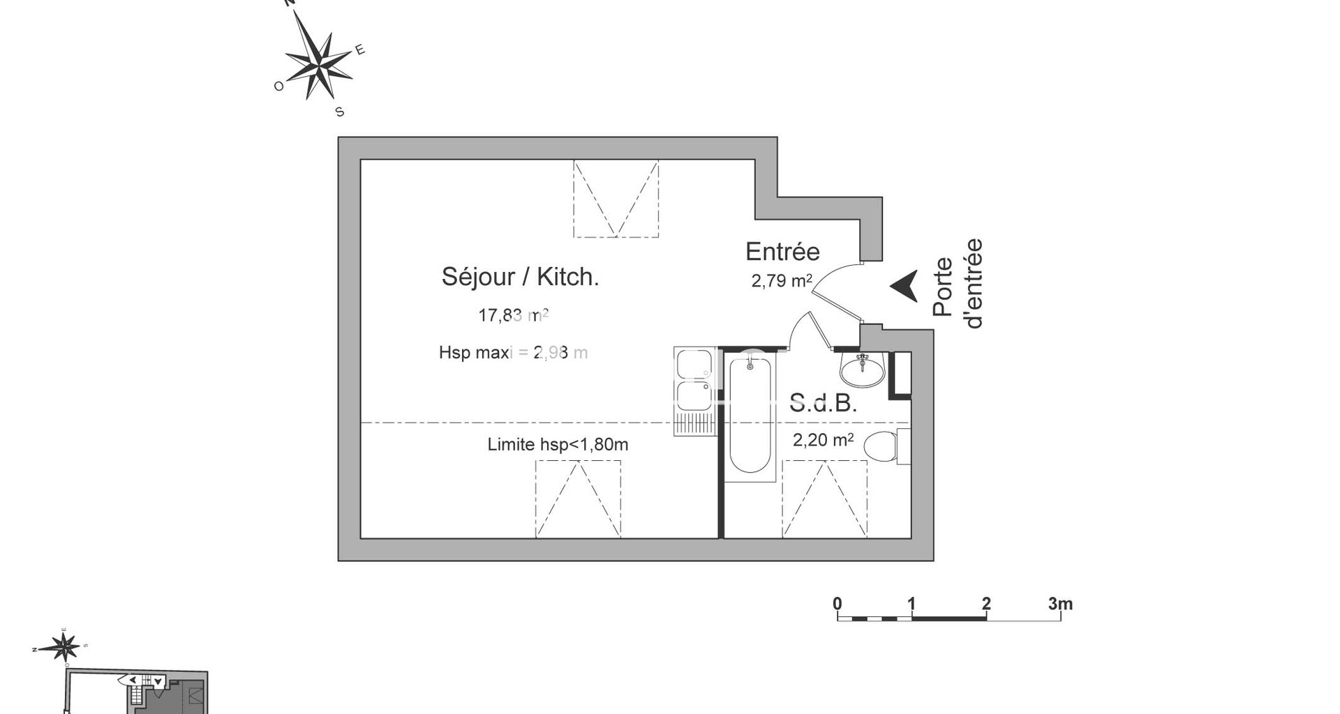 Appartement à louer, 22m², Trévoux