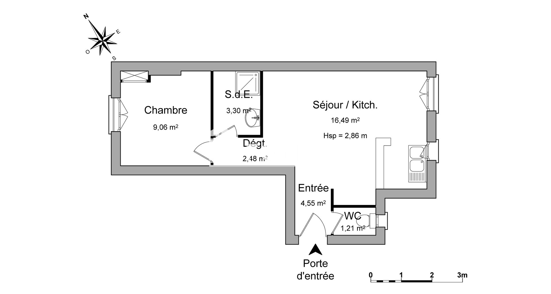 Appartement à louer, 37m², Lyon 8ème