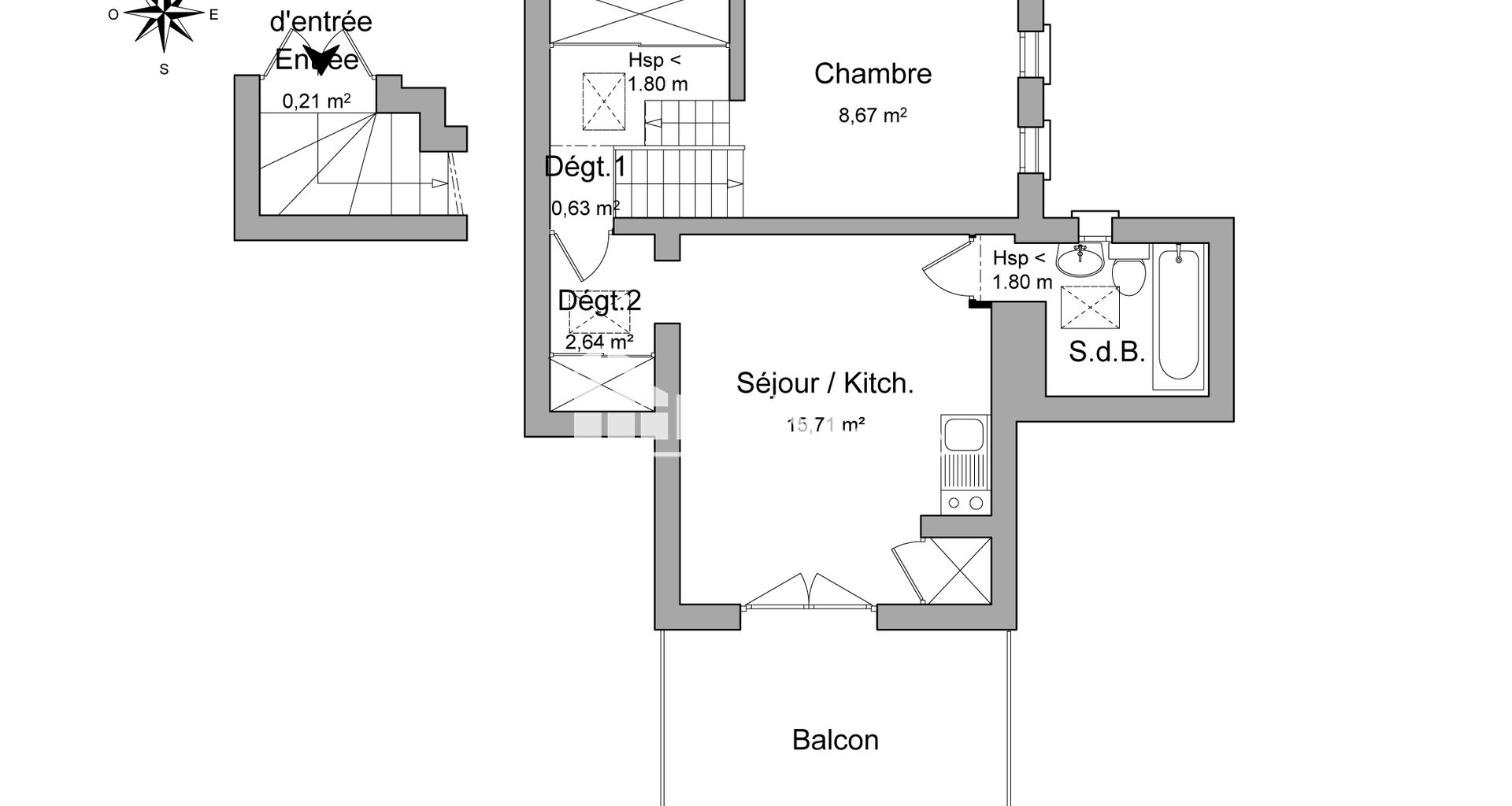 Appartement à louer, 27m², Trévoux