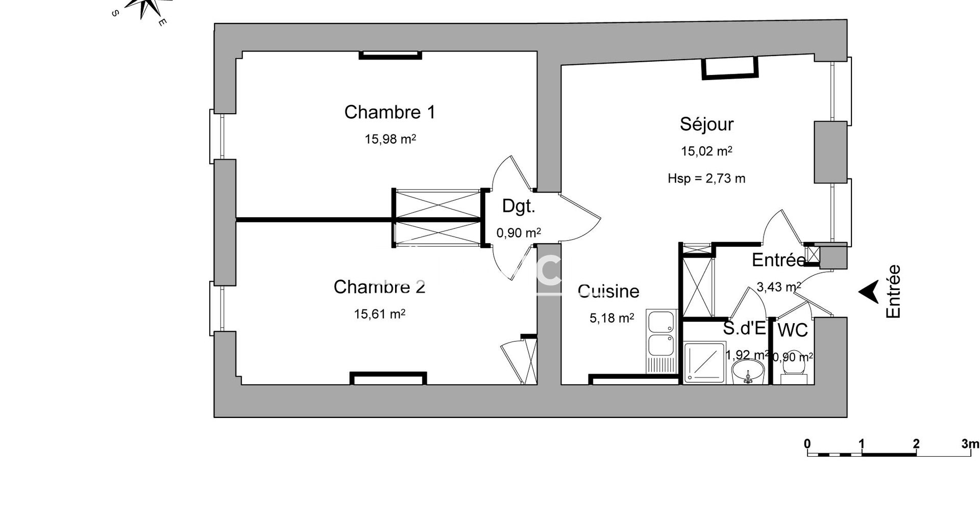 Appartement à louer, 58m², Trévoux