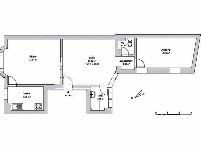 Appartement à louer, 59m², Reims