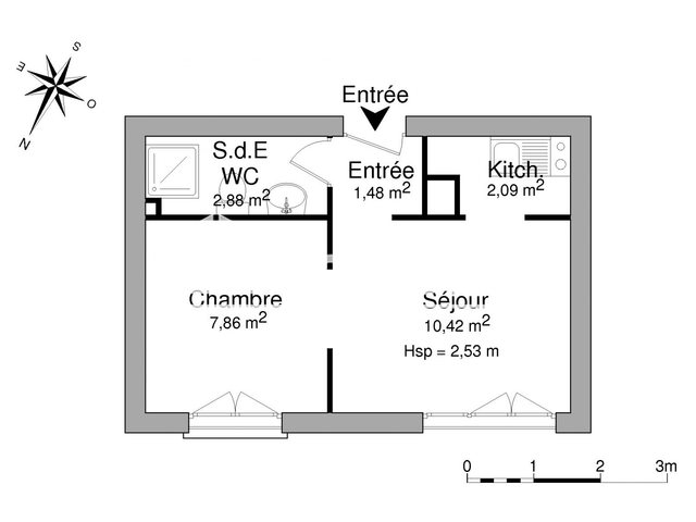 Appartement à louer, 24m², Thionville