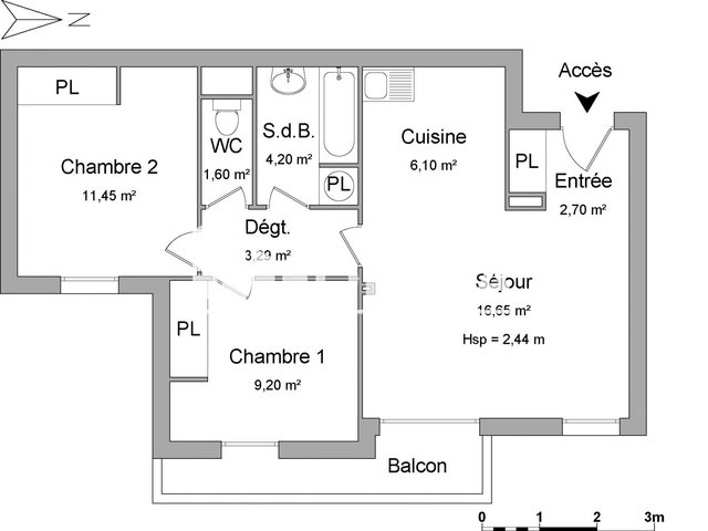 Appartement à louer, 55m², Quimper