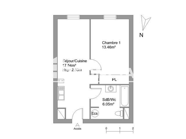 Appartement à louer, 37m², Rochefort