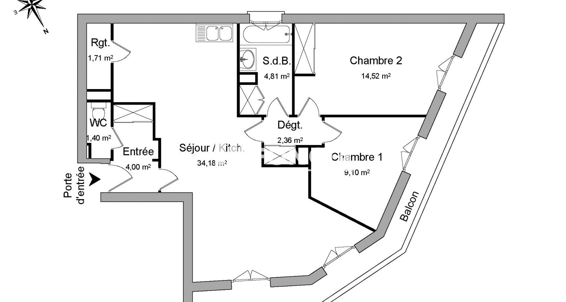 Appartement à louer, 72m², Narbonne