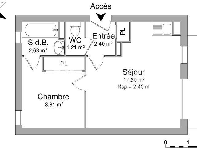Appartement à louer, 32m², Léguevin