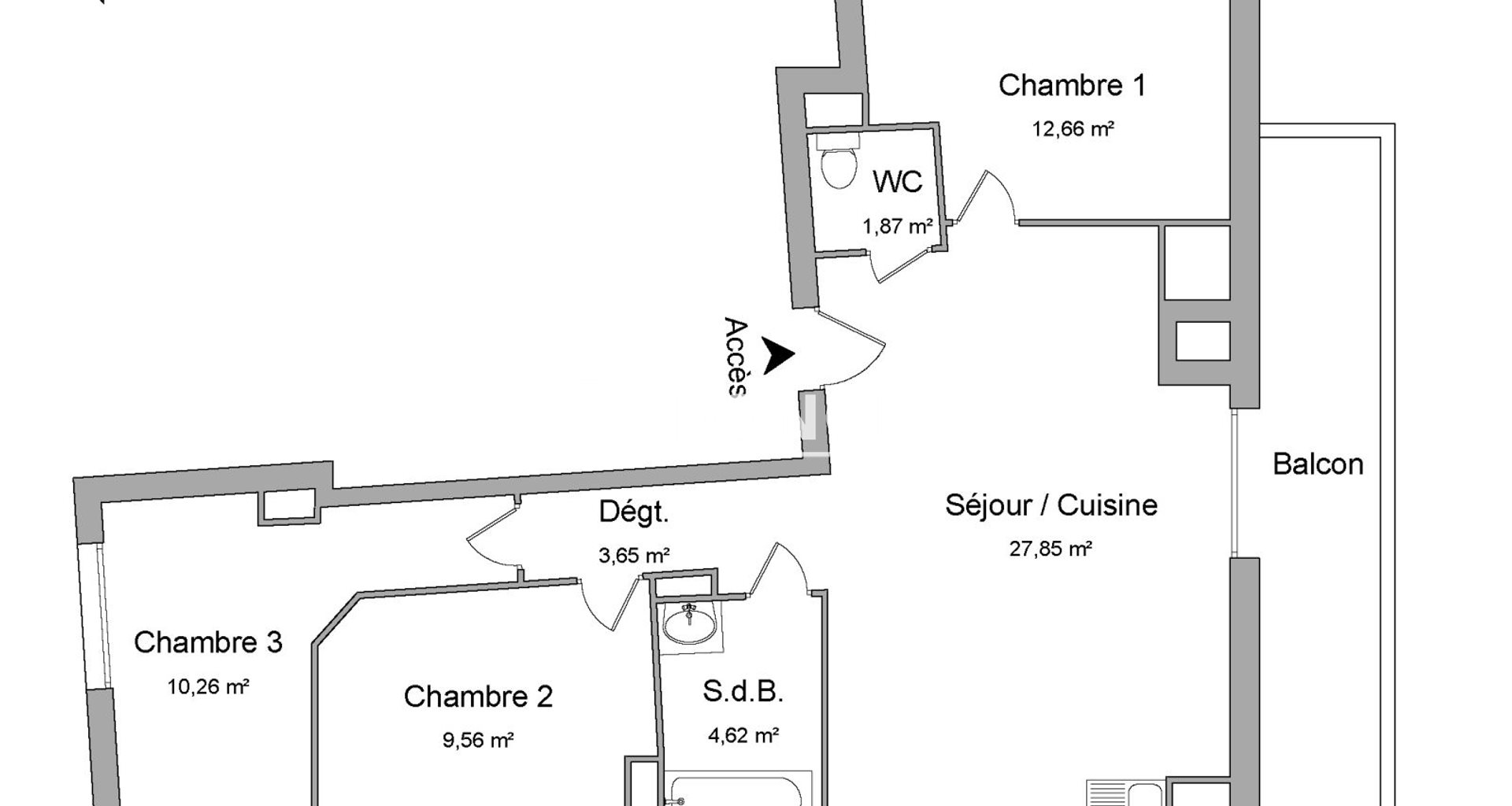 Appartement à louer, 70m², Le Blanc-Mesnil