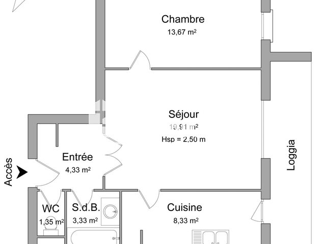 Appartement à louer, 50m², Evreux