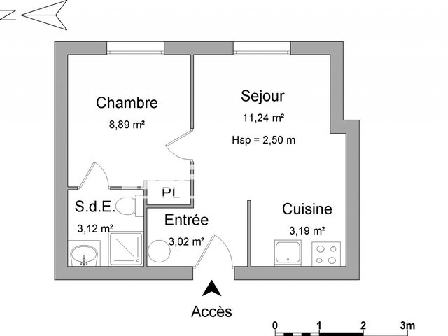 Appartement à louer, 29m², Blois