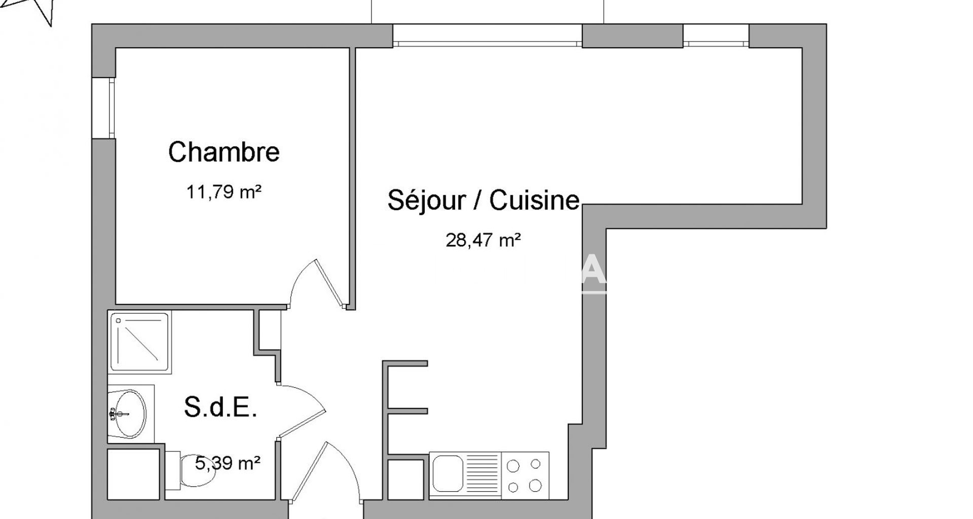 Appartement à louer, 45m², Jouy-le-Moutier