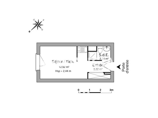 Appartement à louer, 18m², Saint-Martin-d'Hères