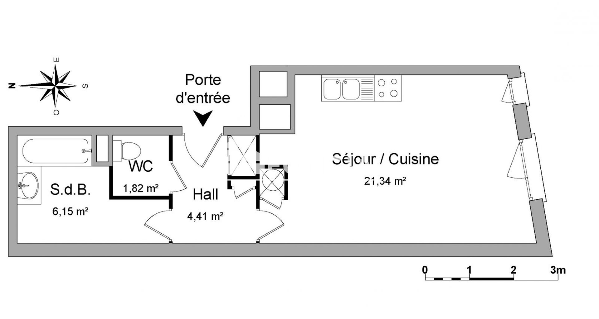 Appartement à louer, 33m², Chassieu