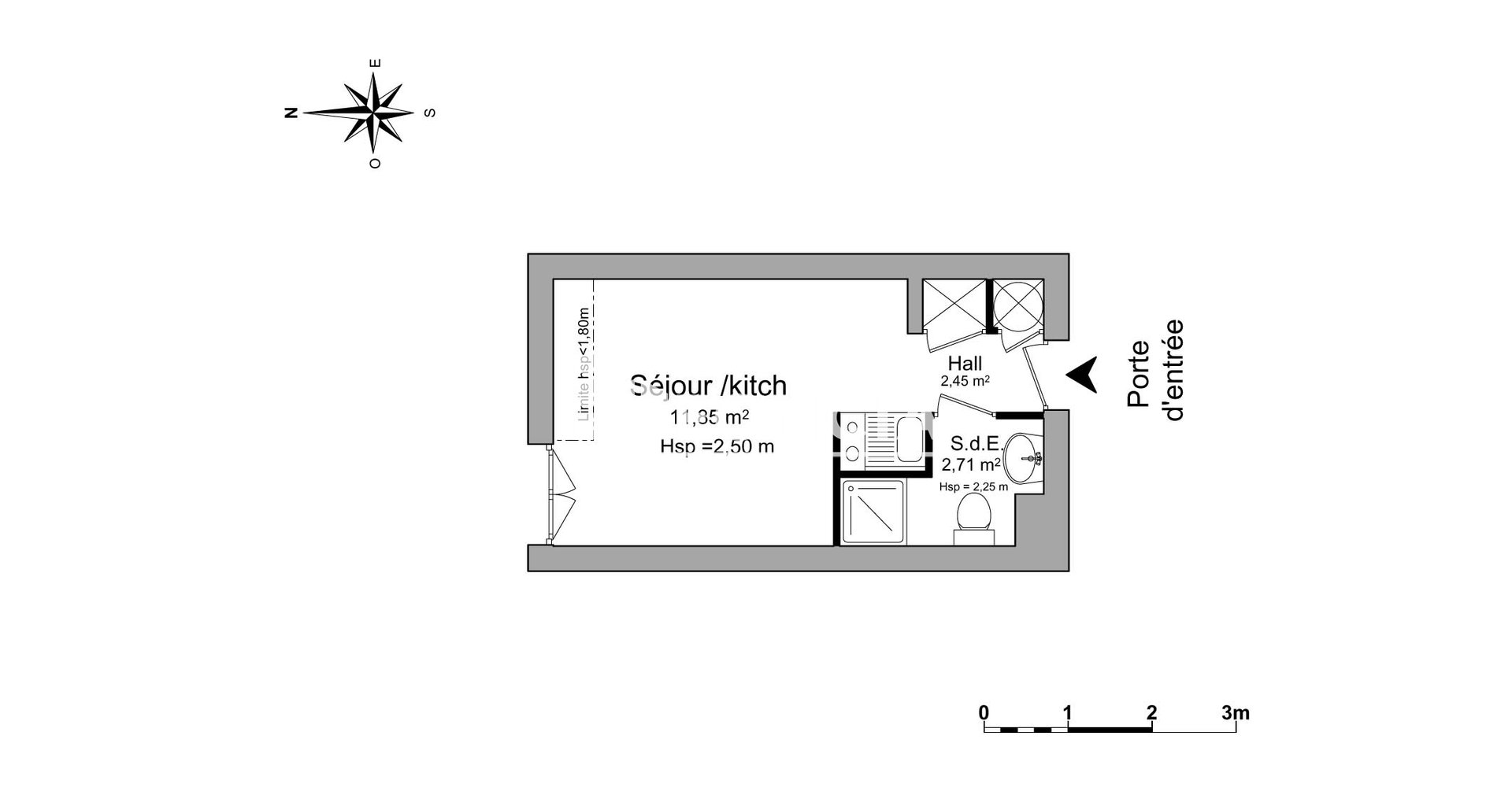 Appartement à louer, 17m², Antony