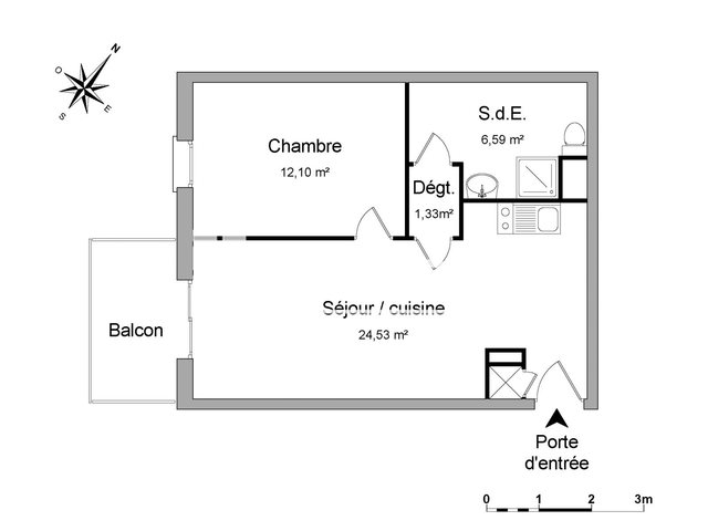 Appartement à louer, 44m², Capinghem