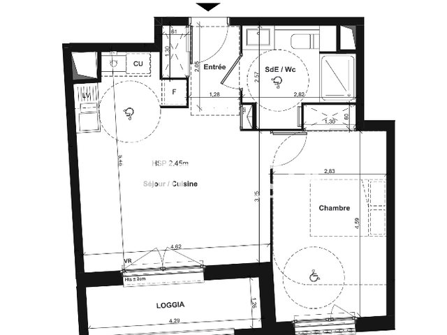Appartement à louer, 43m², Colombelles