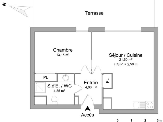 Appartement à louer, 44m², Marseille 9ème