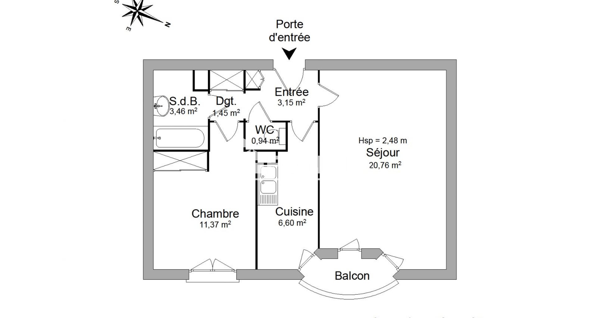 Appartement à louer, 47m², Élancourt