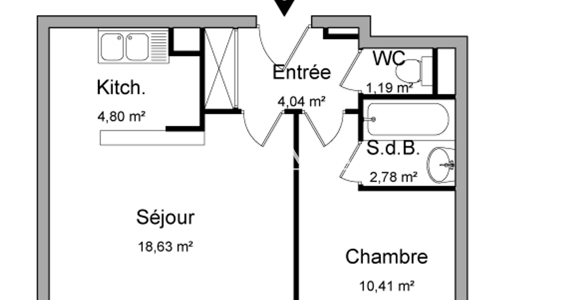 Appartement à louer, 41m², Noisiel