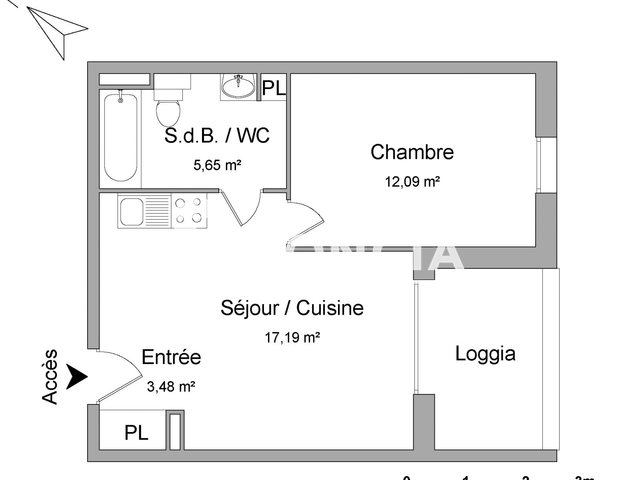 Appartement à louer, 38m², Saint-Jory