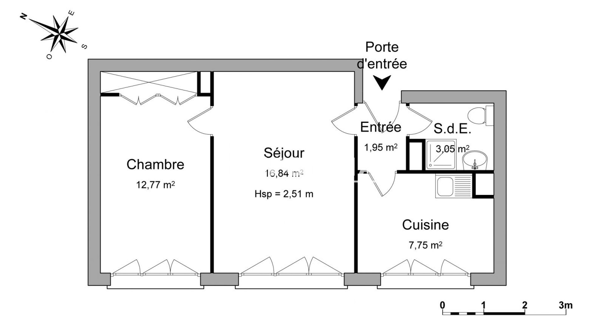 Appartement à louer, 42m², Les Mureaux
