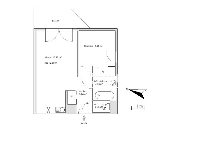 Appartement à louer, 33m², Blaye