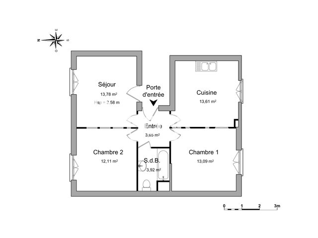 Appartement à louer, 60m², Laxou
